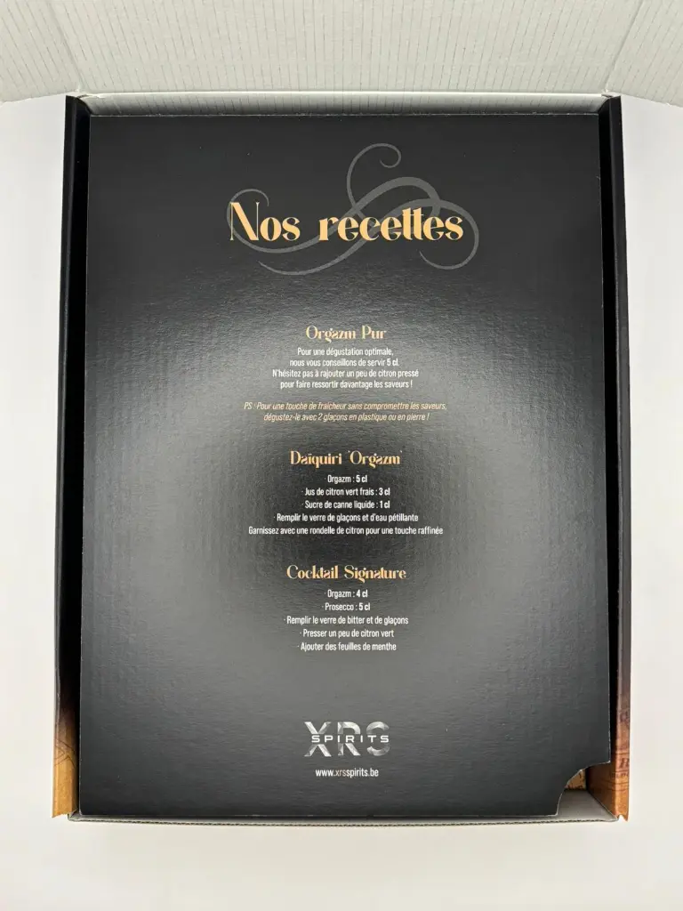 Recettes coffret Orgazm - XRS spirits.webp